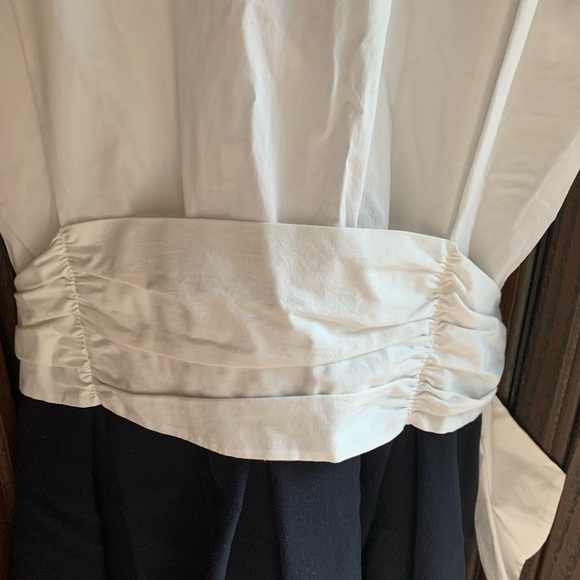 Leifnotes Navy & white wrap dress - size 10 - Picture 9 of 13